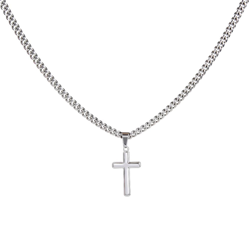 He said "I Love the Cuban Link Chain With Artisan Cross!"