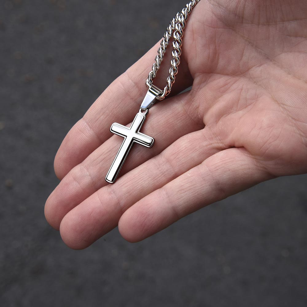 He said "I Love the Cuban Link Chain With Artisan Cross!"