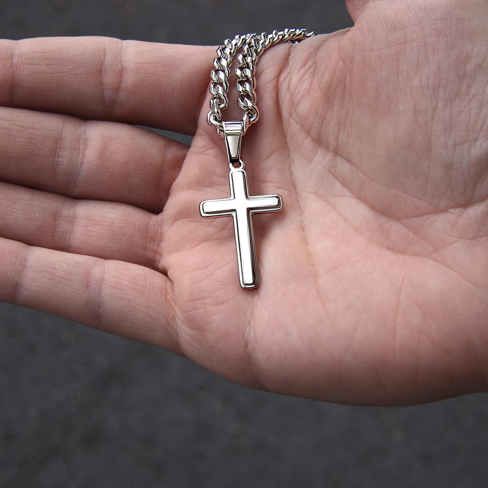 He said "I Love the Cuban Link Chain With Artisan Cross!"