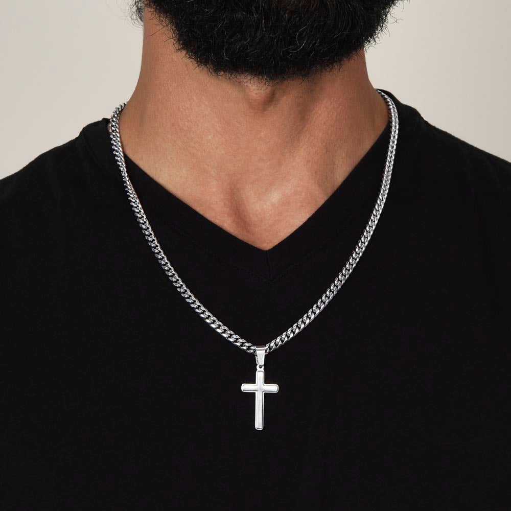 He said "I Love the Cuban Link Chain With Artisan Cross!"