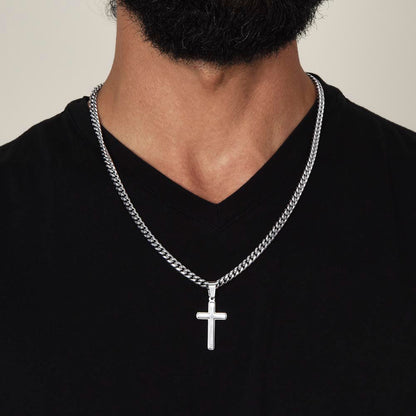 He said "I Love the Cuban Link Chain With Artisan Cross!"