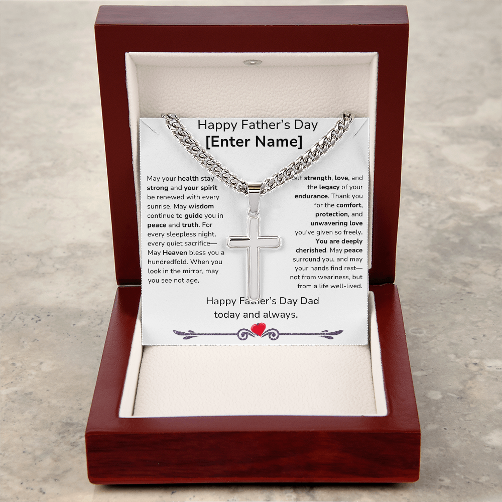 He said "I Love the Cuban Link Chain With Artisan Cross!"