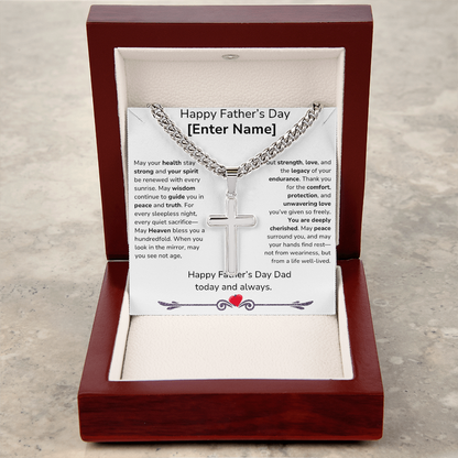 He said "I Love the Cuban Link Chain With Artisan Cross!"