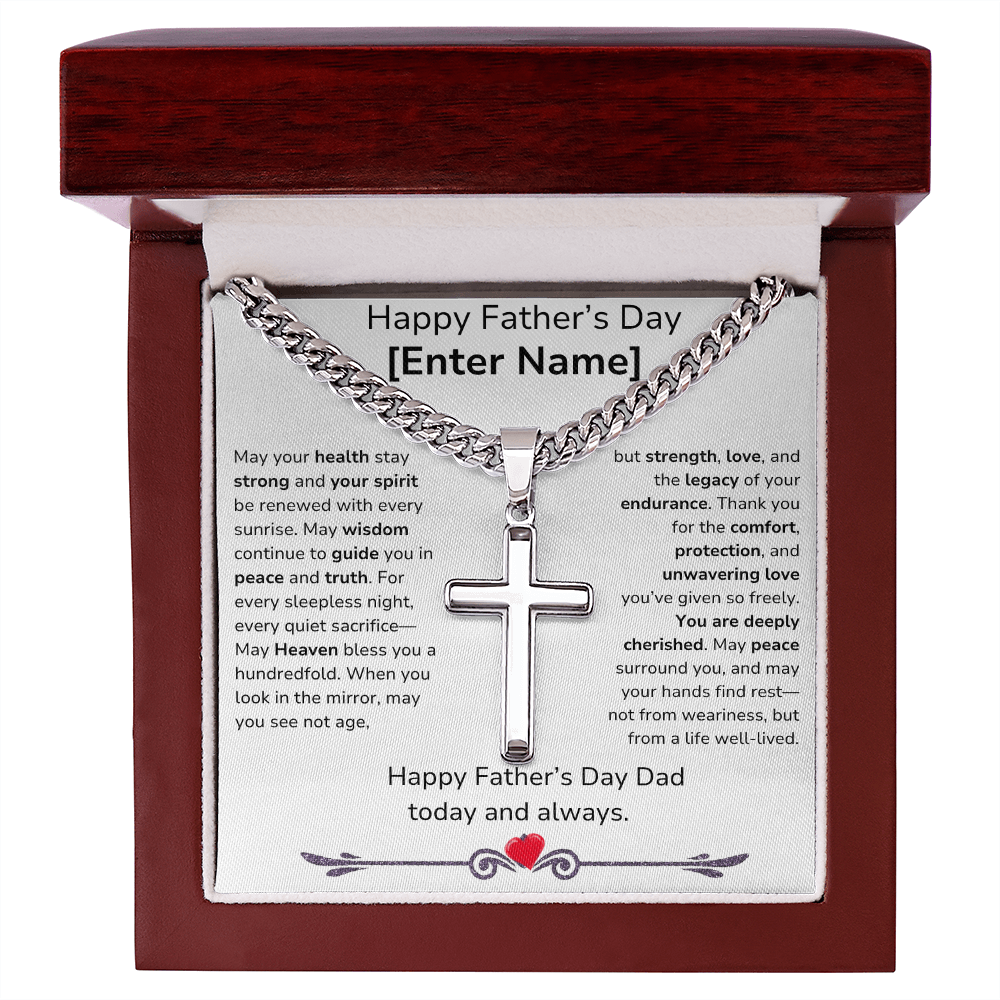 He said "I Love the Cuban Link Chain With Artisan Cross!"
